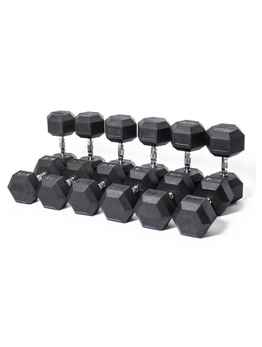 1441 Fitness Rubber Hex Dumbbells Set 2.5 - 50 kg ( 20 Pairs)- COMBO12